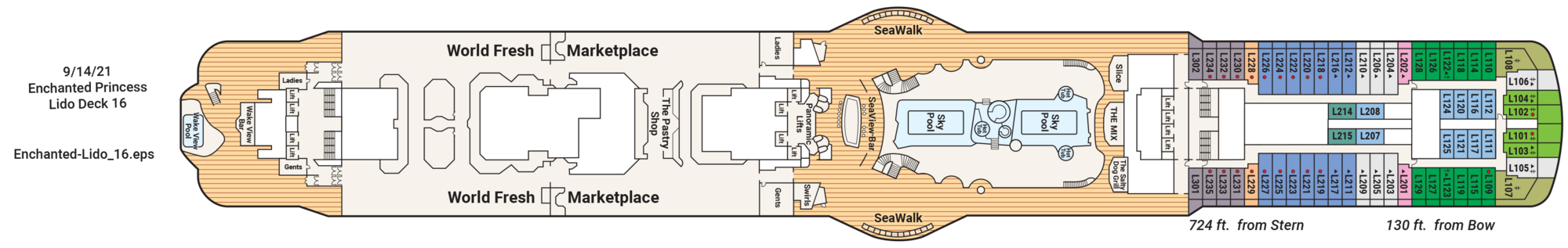 Deck 16 - Lido plan